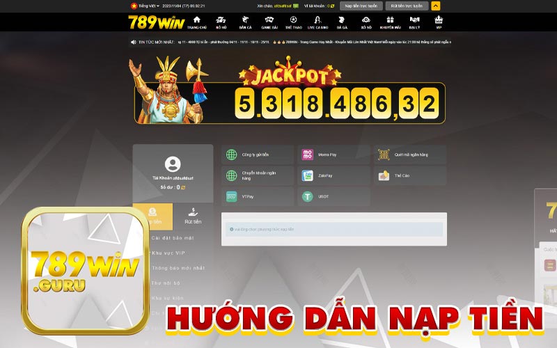 Hướng dẫn nạp tiền